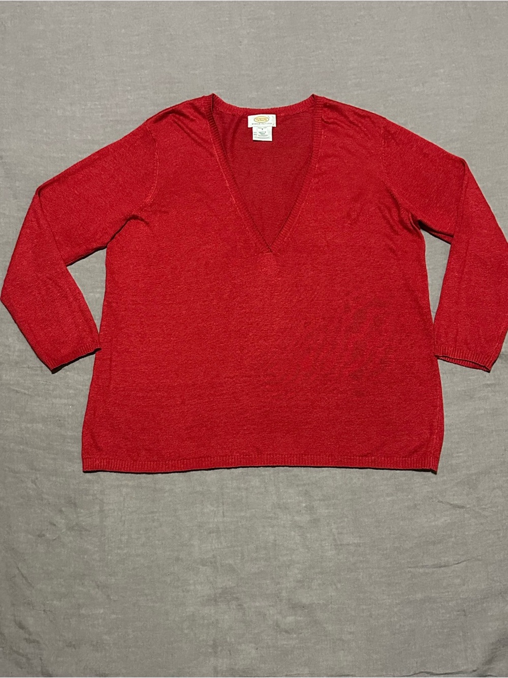 Talbots Red V-Neck Women's Sweater